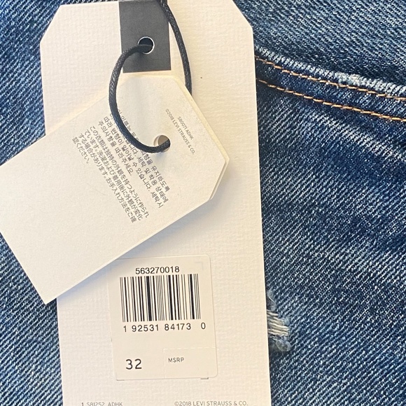 NWT Levi's Premium 501 Button Fly High Rise Cut Off Shorts - Picture 6 of 6